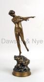 LYNN-JENKINS Frank A Bronze Sculpture Of A Standing Nude Female LYNN-JENKINS Frank A Bronze Sculpture Of A Standing Nude Female