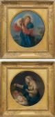 MÉNAGEOT François-Guillaume Le Bon Pasteur - La Vierge Et L'enfant Paire MÉNAGEOT François-Guillaume Le Bon Pasteur - La Vierge Et L'enfant Paire