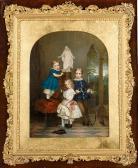 MÖLLER Johannes Heinrich L. Portrait Of The Artist's Wife And Children; Mathilde Elizabeth Möller, Her Son Emanuel Aged 8, Her Daughter Mathilde Aged 5 And Her Son Robert Aged 3 MÖLLER Johannes Heinrich L. Portrait Of The Artist's Wife And Children; Mathilde Elizabeth Möller, Her Son Emanuel Aged 8, Her Daughter Mathilde Aged 5 And Her Son Robert Aged 3
