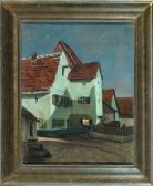 MÜLLER-SAMERBERG Karl Hermann Ansicht Eines Hauses Bei Nacht MÜLLER-SAMERBERG Karl Hermann Ansicht Eines Hauses Bei Nacht