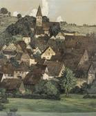 MÜLLER-SAMERBERG Karl Hermann View Of German Town MÜLLER-SAMERBERG Karl Hermann View Of German Town