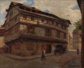 MÜLLER-VALENTIN Gustave Altstadtwinkel Mit Handelshaus MÜLLER-VALENTIN Gustave Altstadtwinkel Mit Handelshaus