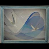 MACDONALD Albert Angus Gulls On Blue & White MACDONALD Albert Angus Gulls On Blue & White