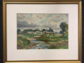 MACDONALD Alfred Whittingham Landscape Northumberland With Figure On Bridge MACDONALD Alfred Whittingham Landscape Northumberland With Figure On Bridge