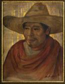 MACHADO MIGUEL ALONSO Indio Con Sombrero MACHADO MIGUEL ALONSO Indio Con Sombrero