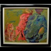 MACHERZYNSKI WOJCIECH Untitled (seated Figures With Cat) MACHERZYNSKI WOJCIECH Untitled (seated Figures With Cat)