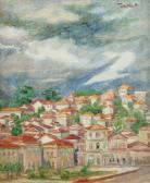 MacKENDRICK Lilian Hillside Village Scene MacKENDRICK Lilian Hillside Village Scene