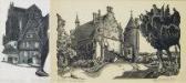 MACKENZIE GRIEVE AVERIL Two Black And White Architectural MACKENZIE GRIEVE AVERIL Two Black And White Architectural
