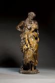 MADRASSI Luca A Bronze Figural Group Of A Young Maiden Standing Before An Animated Bust Of Pan MADRASSI Luca A Bronze Figural Group Of A Young Maiden Standing Before An Animated Bust Of Pan