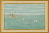 MADRUGAR M.J. A Whaleship Cutting In And Three Whaleboats MADRUGAR M.J. A Whaleship Cutting In And Three Whaleboats
