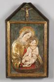 MAESATRO DEL POLITTICO DE CARLO Madonna Con Bambino E Cristo Crocefisso MAESATRO DEL POLITTICO DE CARLO Madonna Con Bambino E Cristo Crocefisso