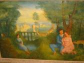 MAGARSHAK Stella Pastoral Scene With Figures And Deer MAGARSHAK Stella Pastoral Scene With Figures And Deer