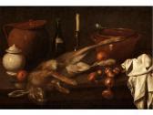 MAGINI Carlo Grosses Stilleben Mit Hase, Zwiebeln Und Geschirr MAGINI Carlo Grosses Stilleben Mit Hase, Zwiebeln Und Geschirr