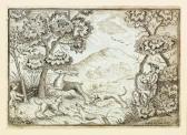 MAGNANINI Guiseppe Cinq Feuilles Recto Verso De Paysages Animés MAGNANINI Guiseppe Cinq Feuilles Recto Verso De Paysages Animés