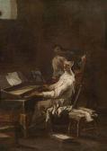 MAGNASCO IL LISSANDRO Alessandro Two Nuns Playing Musical Instruments MAGNASCO IL LISSANDRO Alessandro Two Nuns Playing Musical Instruments