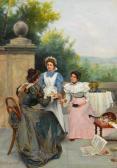 MAGNI Giuseppe Kaffeestunde Auf Der Sonnenterrasse MAGNI Giuseppe Kaffeestunde Auf Der Sonnenterrasse