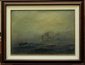 MAJTOVSKI Paesaggio Marino Con Nave Da Guerra MAJTOVSKI Paesaggio Marino Con Nave Da Guerra