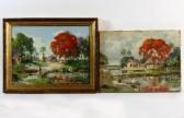 MAJUMDAR B. River Landscape With Figures MAJUMDAR B. River Landscape With Figures