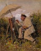 MAKOVSKY Vladimir YEGOROVICH Amateur Artist Working En Plein Air MAKOVSKY Vladimir YEGOROVICH Amateur Artist Working En Plein Air