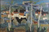MALAKEFF FRANCISC French Village Scene MALAKEFF FRANCISC French Village Scene