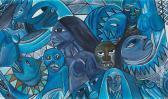 MALANGATANA NGWENYA Valente Blue Faces MALANGATANA NGWENYA Valente Blue Faces