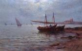 MALFROY Charles Fishing Boats Off The Quay MALFROY Charles Fishing Boats Off The Quay
