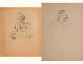 MALIAVINE Philippe Andreevitch Ensemble De Deux Dessins : MALIAVINE Philippe Andreevitch Ensemble De Deux Dessins :