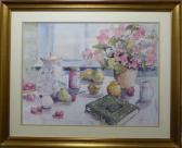 MALIN Sarah Still Life Of A Pot Plant, Strawberries, Pears And A Gardening MALIN Sarah Still Life Of A Pot Plant, Strawberries, Pears And A Gardening