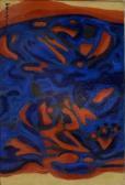 MALLA Keshav Abstraction Bleue Et Rouge MALLA Keshav Abstraction Bleue Et Rouge