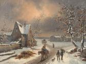 MALLEBRANCHE Louis-Claude Romantische Winterlandschaft MALLEBRANCHE Louis-Claude Romantische Winterlandschaft