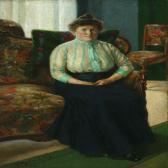 MALMSTRÖM Henning Interior Withwoman Sitting In A Sofa MALMSTRÖM Henning Interior Withwoman Sitting In A Sofa