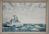 MALONEY T. Nave Militare Con Mare Mosso N MALONEY T. Nave Militare Con Mare Mosso N
