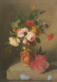 MALPERTUY Joseph August Natureza Morta Com Jarra Com Flores MALPERTUY Joseph August Natureza Morta Com Jarra Com Flores