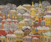 MALTSEVA Galina Viktorovna Paysage Urbain Aux Églises MALTSEVA Galina Viktorovna Paysage Urbain Aux Églises