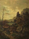 MANCARI G Grosse Herbstlandschaft Mit Blick Aufeinen Teich MANCARI G Grosse Herbstlandschaft Mit Blick Aufeinen Teich