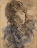 MANCINI Antonio Figura Femminile A Mezzo Busto MANCINI Antonio Figura Femminile A Mezzo Busto
