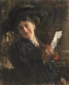 MANCINI Antonio Ritratto Di Signora Con Lettera MANCINI Antonio Ritratto Di Signora Con Lettera