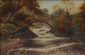 MANDERS W. H. Paseaggio Fluviale Con Ponte E Figura MANDERS W. H. Paseaggio Fluviale Con Ponte E Figura