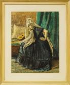 MANIN Rene A Lady With A Lute In An Interior MANIN Rene A Lady With A Lute In An Interior