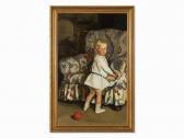 MANN Harrington Harrington Mann, Painting, Boy With Red Ball MANN Harrington Harrington Mann, Painting, Boy With Red Ball