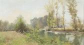 MANNOURY Armand Arsène Angler Am Fluß MANNOURY Armand Arsène Angler Am Fluß
