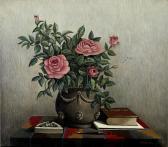 MANOLIDIS Theodoros Still Life With Roses MANOLIDIS Theodoros Still Life With Roses