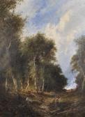 Manzoni Pietro A Wooded Landscape, With Figures Manzoni Pietro A Wooded Landscape, With Figures