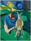 MARANTZ Irving Abstract Landscape With Woman Milking Agoat MARANTZ Irving Abstract Landscape With Woman Milking Agoat