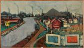 MARCEL VINTEVOGEL Paysage Industriel En Bord De Sambre MARCEL VINTEVOGEL Paysage Industriel En Bord De Sambre