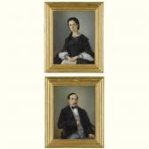 marcellino Portraits Of A Lady And Gentleman; A Pair marcellino Portraits Of A Lady And Gentleman; A Pair