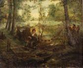 MARCIUS-SIMONS Pinkney A Young Woman Mending Fishing Nets MARCIUS-SIMONS Pinkney A Young Woman Mending Fishing Nets
