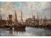 MARECHAL Emile Raphael Hafenbecken Mit Anliegendenseglern MARECHAL Emile Raphael Hafenbecken Mit Anliegendenseglern