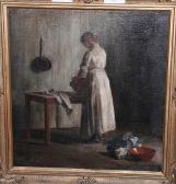Margaret BENECKE Woman In Kitchen Interior Margaret BENECKE Woman In Kitchen Interior