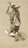 MARGRAF FLORIAN A Wayfarer, Pictured Kneeling With Hands Raised In Prayer MARGRAF FLORIAN A Wayfarer, Pictured Kneeling With Hands Raised In Prayer